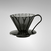 CAFEC Tritan Cone-Shaped Flower Dripper Cup 1 (Clear Black)